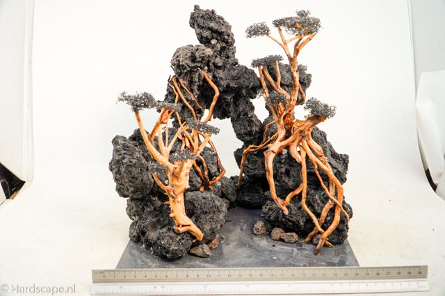 Black lava tree ornament