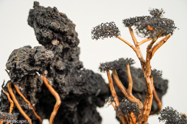 Black lava tree ornament