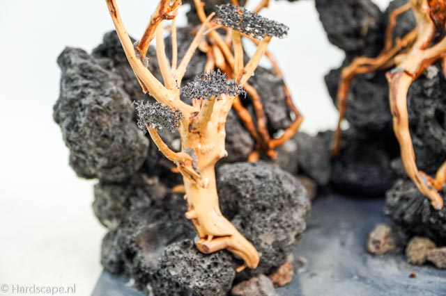 Black lava tree ornament