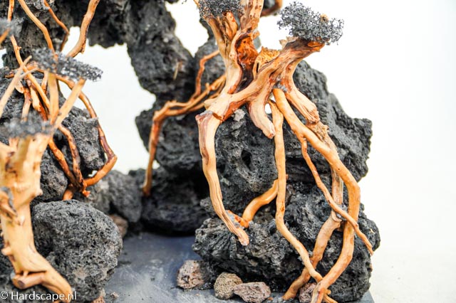 Black lava tree ornament