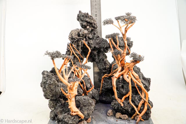 Black lava tree ornament
