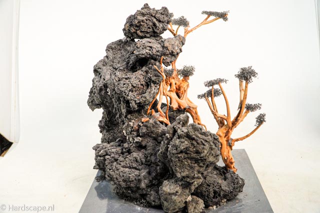 Black lava tree ornament