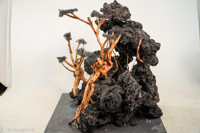 Black lava tree ornament