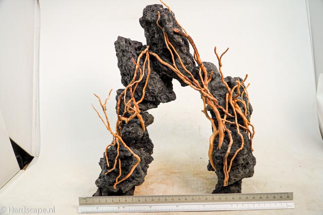 Black lava arch ornament