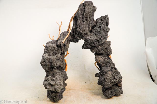 Black lava arch ornament