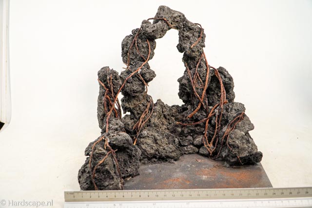 Black lava circle ornament