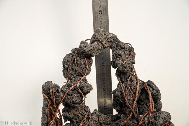 Black lava circle ornament