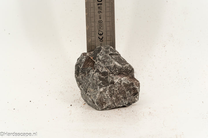 Kleine Dark Hell Stone S076 van Hardscape.nl met donkere, ruwe textuur voor tuin- en natuurprojecten.