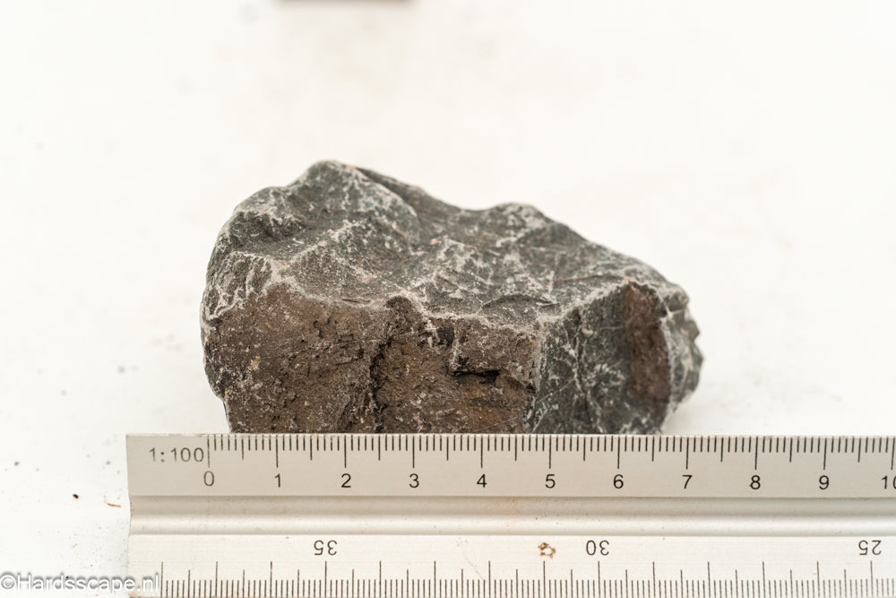 Kleine donkere hellsteen S118 van Hardscape.nl, vlakke natuursteen met donkere uitstraling voor tuin- en opritdecoratie