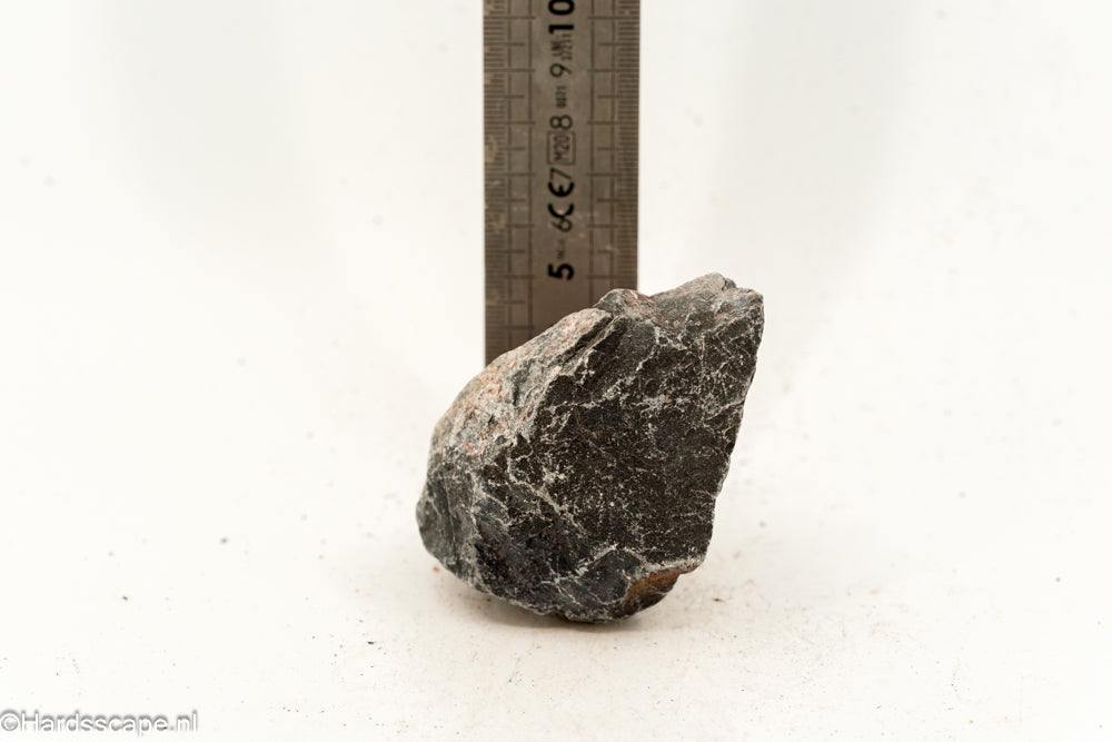 Donkere Hell Stone S120 kleine hardscape steen van Hardscape.nl, zichtbaar in de afbeelding.